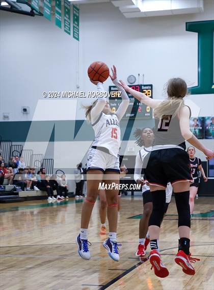 Thumbnail 3 in Coppell vs. Allen (UIL 6A Girls Basketball Bi-District) photogallery.