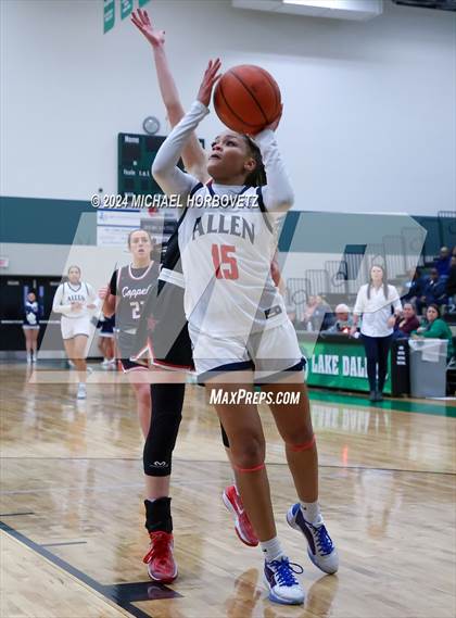 Thumbnail 1 in Coppell vs. Allen (UIL 6A Girls Basketball Bi-District) photogallery.