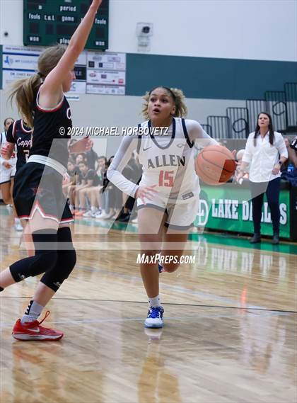 Thumbnail 1 in Coppell vs. Allen (UIL 6A Girls Basketball Bi-District) photogallery.
