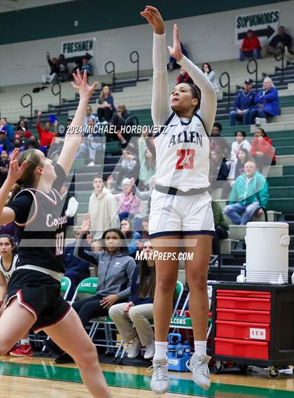 Thumbnail 1 in Coppell vs. Allen (UIL 6A Girls Basketball Bi-District) photogallery.