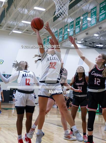 Thumbnail 2 in Coppell vs. Allen (UIL 6A Girls Basketball Bi-District) photogallery.