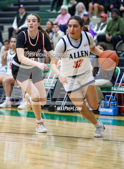 Thumbnail 3 in Coppell vs. Allen (UIL 6A Girls Basketball Bi-District) photogallery.
