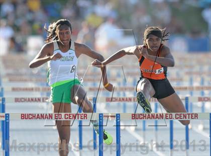 Thumbnail 2 in CIF State Track and Field Championships (Girls 4x100 Relay /100 Hurdles) photogallery.