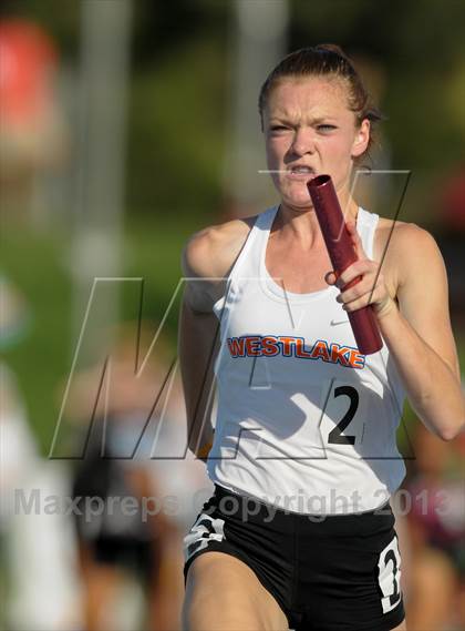 Thumbnail 3 in CIF State Track and Field Championships (Girls 4x100 Relay /100 Hurdles) photogallery.