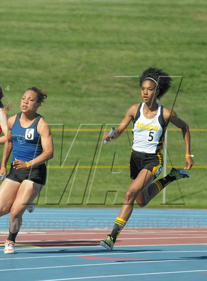 Thumbnail 3 in CIF State Track and Field Championships (Girls 4x100 Relay /100 Hurdles) photogallery.
