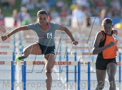 Thumbnail 1 in CIF State Track and Field Championships (Girls 4x100 Relay /100 Hurdles) photogallery.