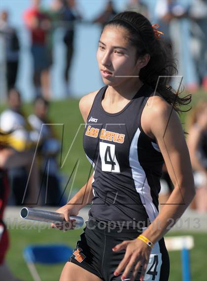 Thumbnail 1 in CIF State Track and Field Championships (Girls 4x100 Relay /100 Hurdles) photogallery.