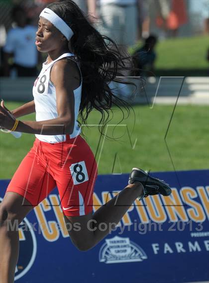 Thumbnail 1 in CIF State Track and Field Championships (Girls 4x100 Relay /100 Hurdles) photogallery.