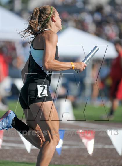Thumbnail 3 in CIF State Track and Field Championships (Girls 4x100 Relay /100 Hurdles) photogallery.