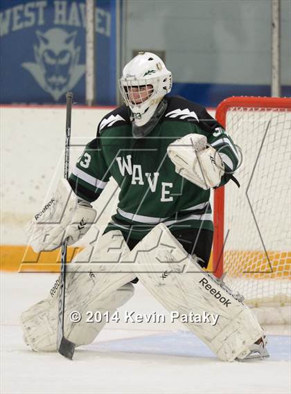 Thumbnail 2 in New Milford vs. Cheshire (West Haven Christmas D2 Final) photogallery.