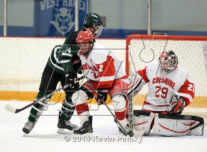 Thumbnail 3 in New Milford vs. Cheshire (West Haven Christmas D2 Final) photogallery.