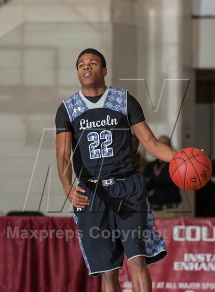 Thumbnail 1 in Lincoln vs. Capital Prep (Spalding Hoophall Classic) photogallery.