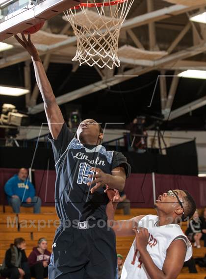 Thumbnail 1 in Lincoln vs. Capital Prep (Spalding Hoophall Classic) photogallery.