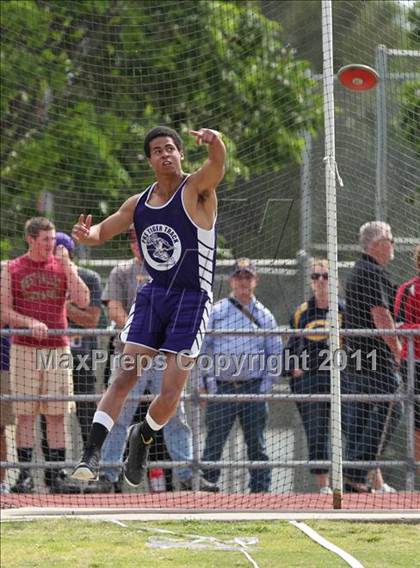 Thumbnail 2 in CIF NS Masters Track & Field Championships (Boys Discus) photogallery.