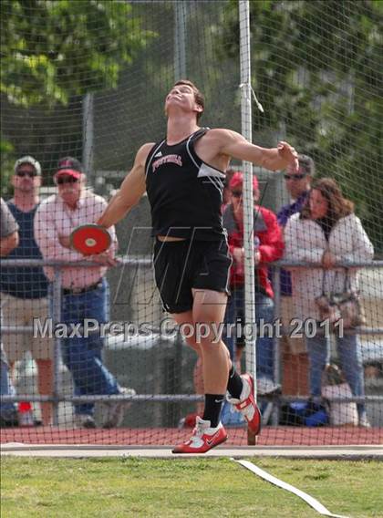 Thumbnail 1 in CIF NS Masters Track & Field Championships (Boys Discus) photogallery.