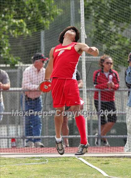 Thumbnail 2 in CIF NS Masters Track & Field Championships (Boys Discus) photogallery.