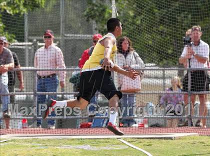 Thumbnail 1 in CIF NS Masters Track & Field Championships (Boys Discus) photogallery.