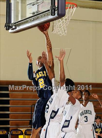 Thumbnail 2 in Wagner vs West Babylon (2011 Holiday Tournament] photogallery.