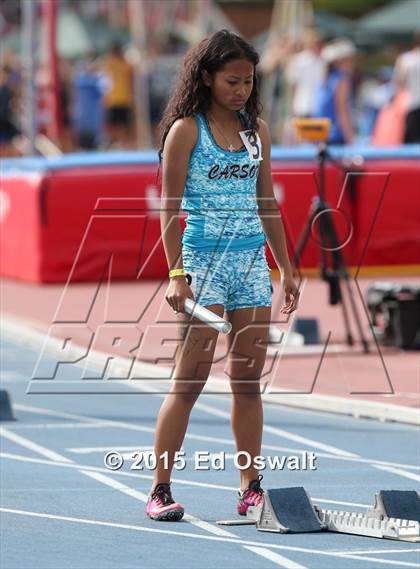 Thumbnail 3 in CIF State Track & Field Championships (Girls 4x100 Relay Prelims and Finals) photogallery.