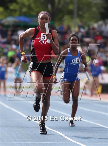 Thumbnail 1 in CIF State Track & Field Championships (Girls 4x100 Relay Prelims and Finals) photogallery.