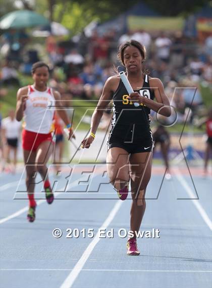 Thumbnail 1 in CIF State Track & Field Championships (Girls 4x100 Relay Prelims and Finals) photogallery.