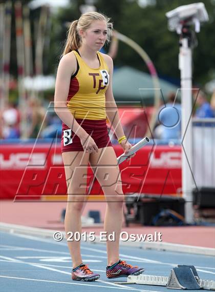 Thumbnail 1 in CIF State Track & Field Championships (Girls 4x100 Relay Prelims and Finals) photogallery.