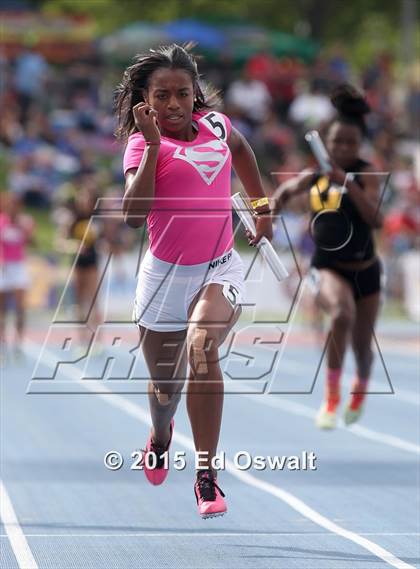 Thumbnail 1 in CIF State Track & Field Championships (Girls 4x100 Relay Prelims and Finals) photogallery.