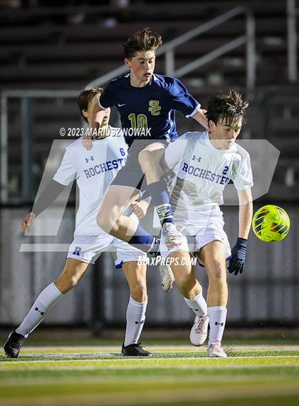 Thumbnail 2 in Rochester vs Stoney Creek (MHSAA D1 District Payoff) photogallery.