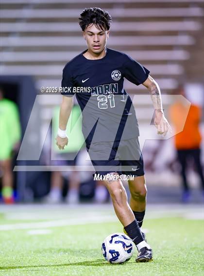 Thumbnail 1 in Grand Oaks vs Mesquite Horn (UIL 6A D2 Soccer Regional Semifinal) photogallery.