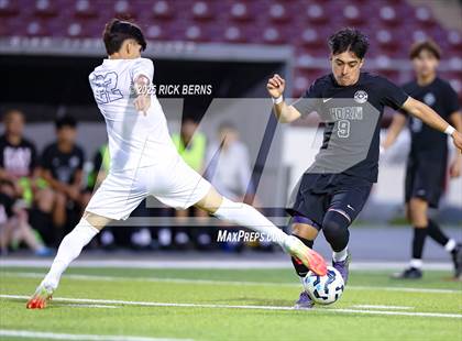 Thumbnail 3 in Grand Oaks vs Mesquite Horn (UIL 6A D2 Soccer Regional Semifinal) photogallery.