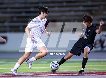 Thumbnail 3 in Grand Oaks vs Mesquite Horn (UIL 6A D2 Soccer Regional Semifinal) photogallery.