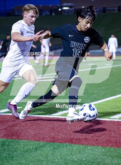Thumbnail 1 in Grand Oaks vs Mesquite Horn (UIL 6A D2 Soccer Regional Semifinal) photogallery.