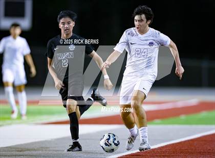Thumbnail 3 in Grand Oaks vs Mesquite Horn (UIL 6A D2 Soccer Regional Semifinal) photogallery.