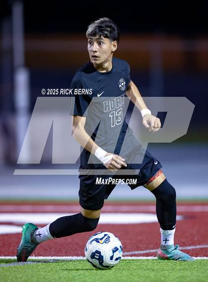 Thumbnail 2 in Grand Oaks vs Mesquite Horn (UIL 6A D2 Soccer Regional Semifinal) photogallery.