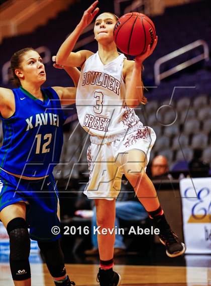 Thumbnail 1 in Xavier College Prep vs Boulder Creek (Hoopin' it Up at the Arena) photogallery.
