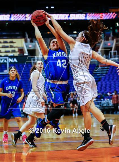 Thumbnail 1 in Xavier College Prep vs Boulder Creek (Hoopin' it Up at the Arena) photogallery.