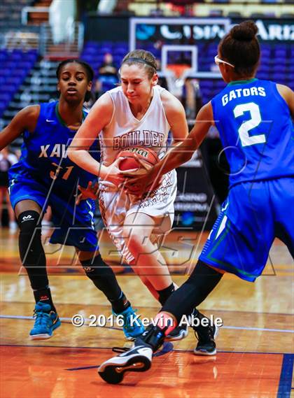 Thumbnail 1 in Xavier College Prep vs Boulder Creek (Hoopin' it Up at the Arena) photogallery.