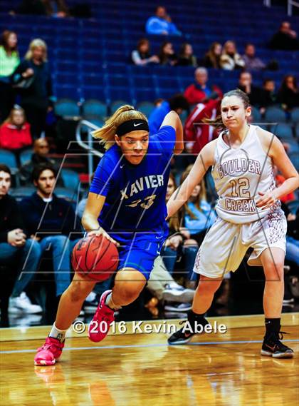 Thumbnail 2 in Xavier College Prep vs Boulder Creek (Hoopin' it Up at the Arena) photogallery.