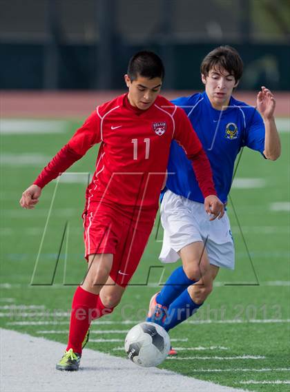 Thumbnail 1 in MacArthur [Douglas] vs Bel Air (NISD Boys Soccer Showcase) photogallery.