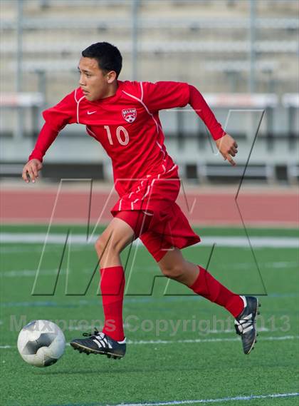 Thumbnail 1 in MacArthur [Douglas] vs Bel Air (NISD Boys Soccer Showcase) photogallery.