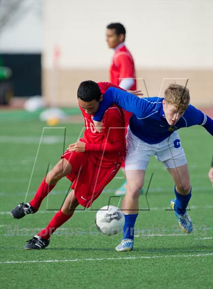 Thumbnail 1 in MacArthur [Douglas] vs Bel Air (NISD Boys Soccer Showcase) photogallery.