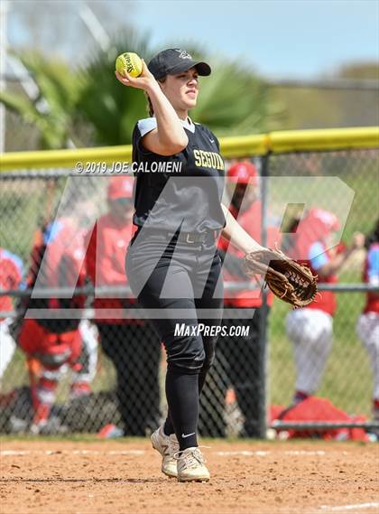 Thumbnail 2 in San Marcos vs Seguin (NEISD Softball Tournament) photogallery.