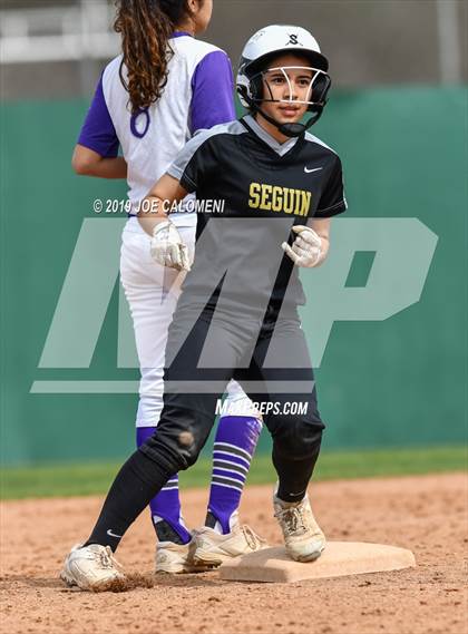 Thumbnail 2 in San Marcos vs Seguin (NEISD Softball Tournament) photogallery.