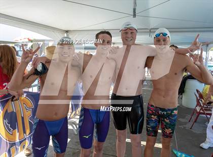 Thumbnail 3 in CIF Boys Swimming Championship Finals (Relay Teams Post Race) photogallery.