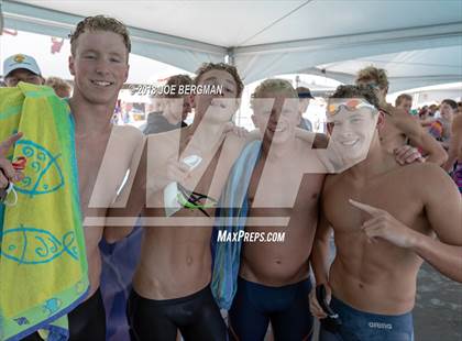 Thumbnail 1 in CIF Boys Swimming Championship Finals (Relay Teams Post Race) photogallery.