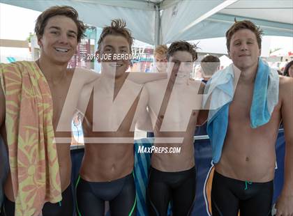 Thumbnail 1 in CIF Boys Swimming Championship Finals (Relay Teams Post Race) photogallery.