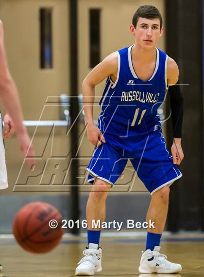 Thumbnail 1 in New Haven vs Russellville (South Callaway Varsity Tournament) photogallery.