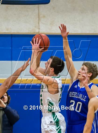 Thumbnail 3 in New Haven vs Russellville (South Callaway Varsity Tournament) photogallery.