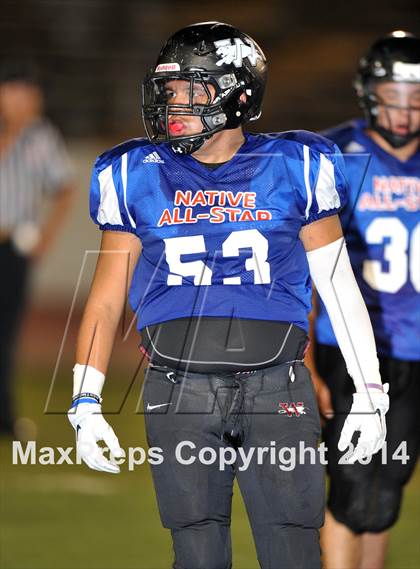 Thumbnail 1 in Native All-Star Football Classic (Red Hawks vs. Blue Eagles) photogallery.