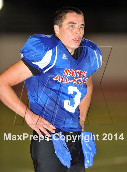 Thumbnail 2 in Native All-Star Football Classic (Red Hawks vs. Blue Eagles) photogallery.